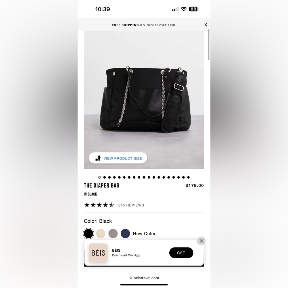 Beis diaper bag